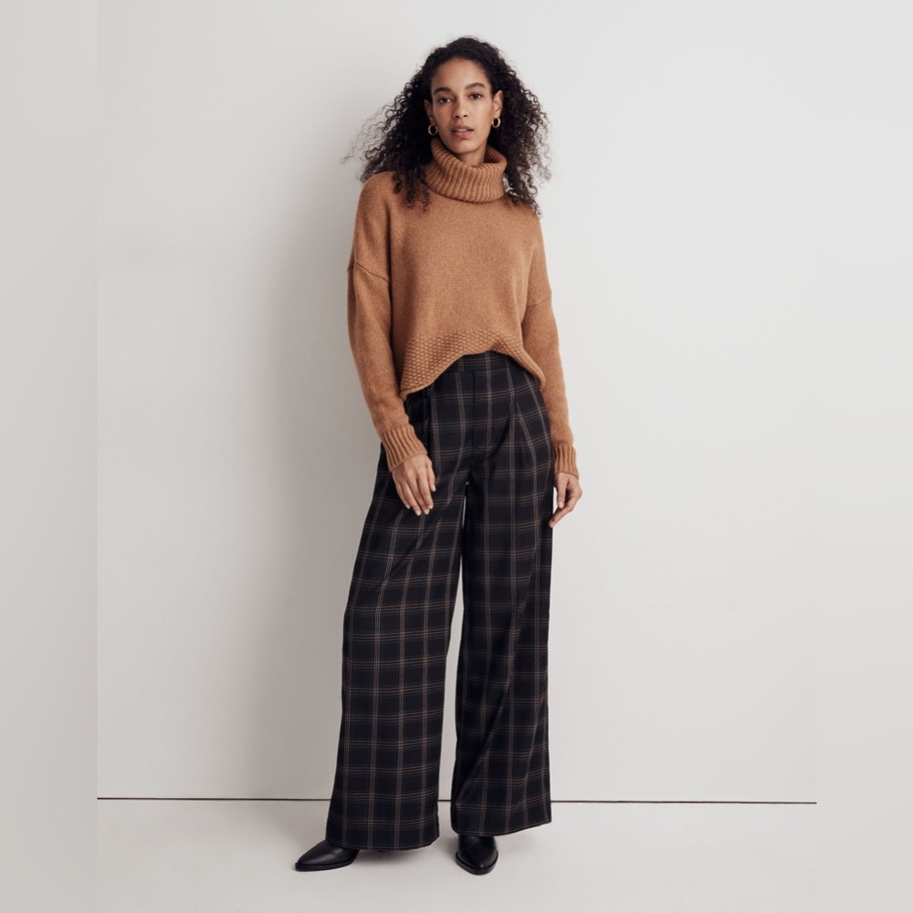 Madewell Sadler Turtleneck‎ Sweater in Heather Camel